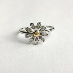 Sterling Silver Daisy Flower flower ring size 8